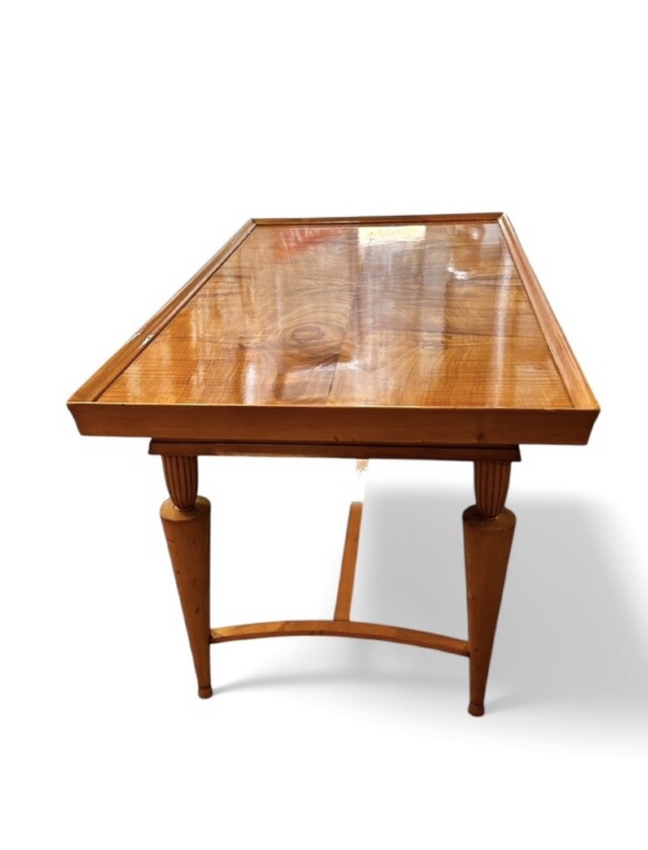 Art Deco Sycamore Coffee Table, Belgium, Circa 1935, Maison Vanderborght Frères -photo-2